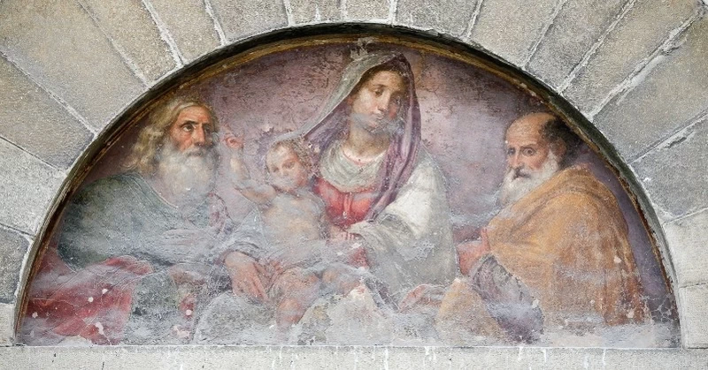 Madonna col Bambino, Dan Simone e san Giuda